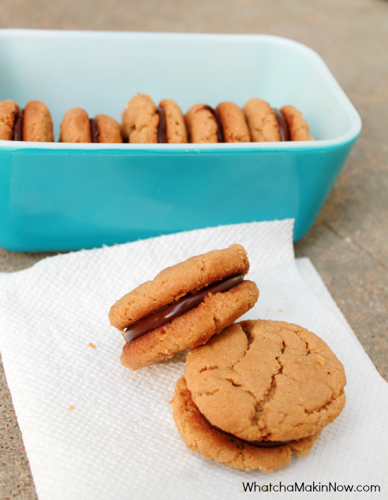 Peanut Butter and Chocolate Sandwich Cookies (only 7 ingredients) 