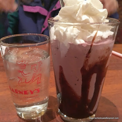 blackberry-chocolate shake at Barney’s Gourmet Hamburgers in Berkeley, California