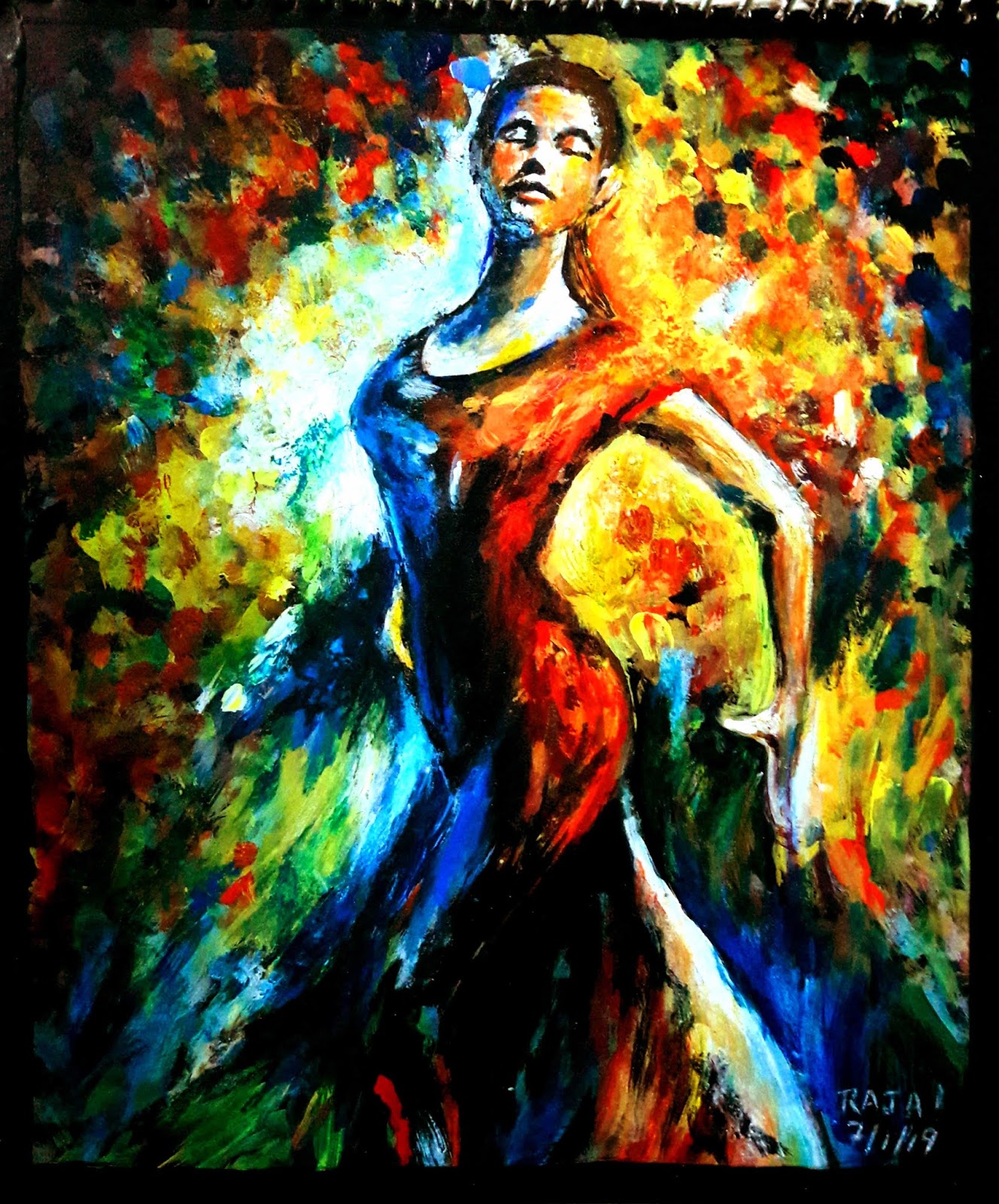 Poster Color Painting Art By Raja