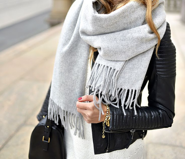 Fashion Inspiration - Must Have Grey Scarf by Cool Chic style Fashion 