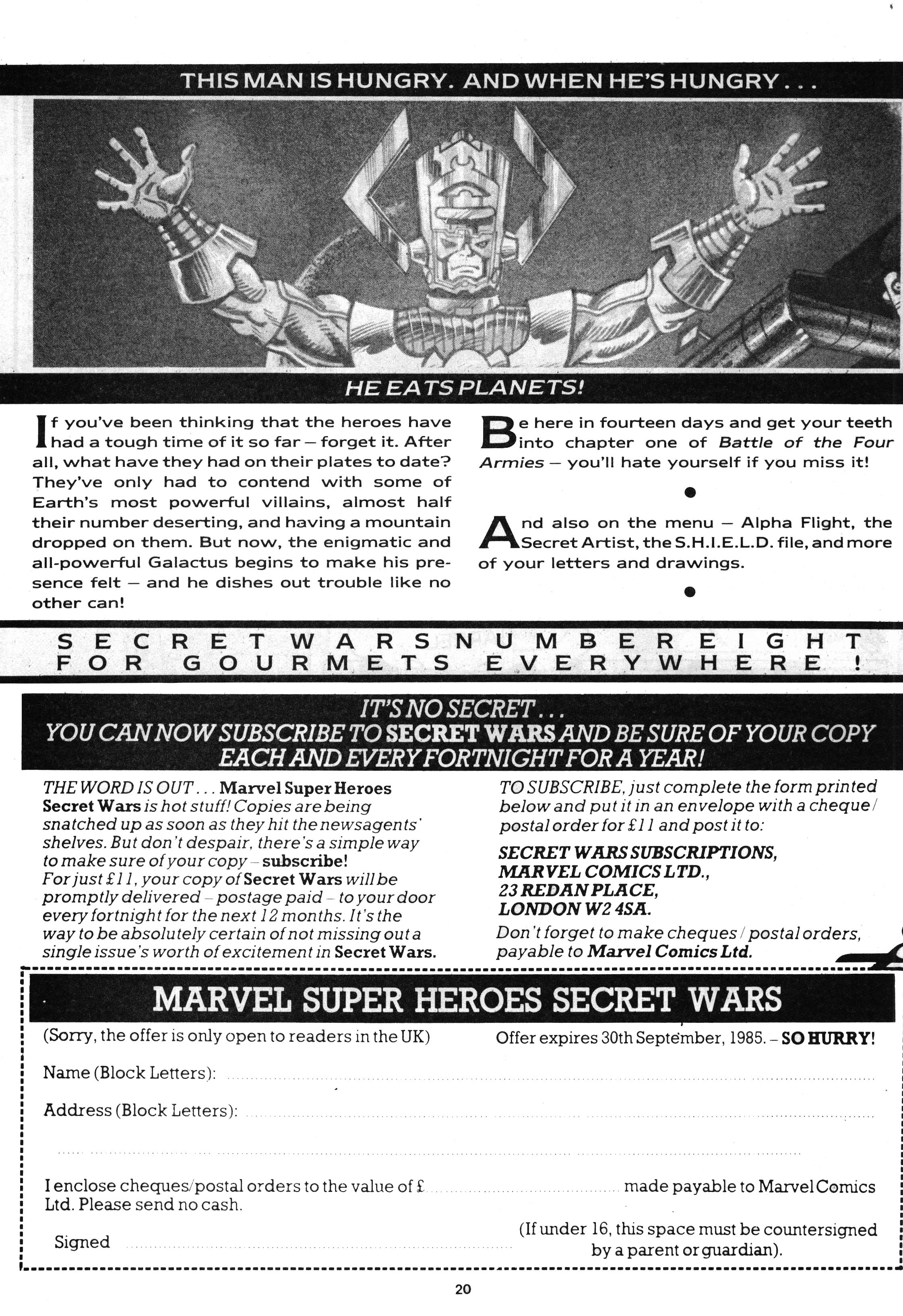 Read online Secret Wars (1985) comic -  Issue #7 - 20