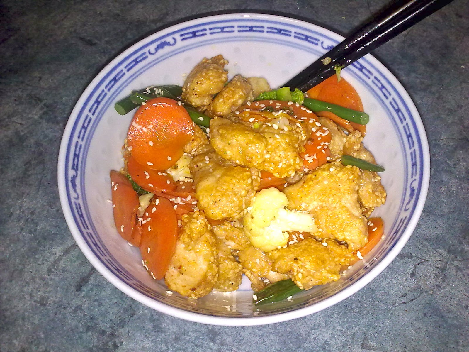 The Active Scrawler Allergy free battered sesame chicken and