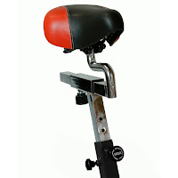 4-way adjustable saddle on Xspec Pro Indoor Cycle, adjusts up, down, forwards, backwards