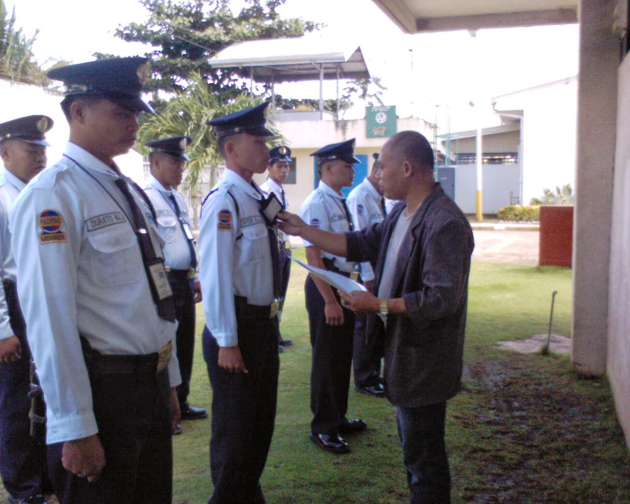 Rank Inspection of Guard - Philgold Security & Investigation Services