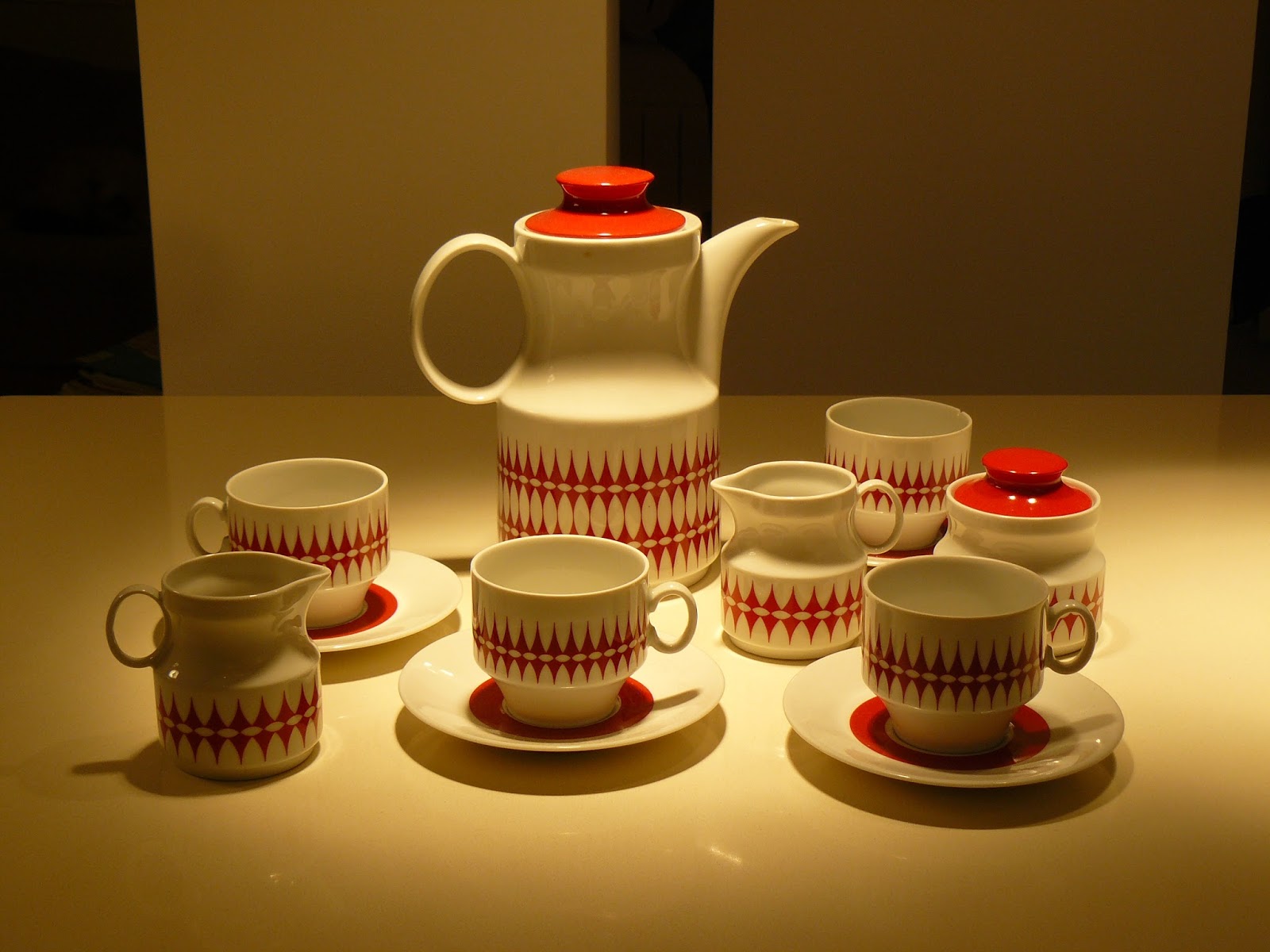 Set Retro De 3 Tazas De Café Y Té Glaseadas JJB