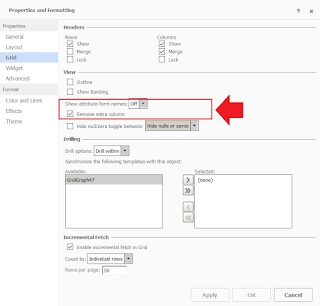 Remove Metrics Header Column in MicroStrategy Document Grid