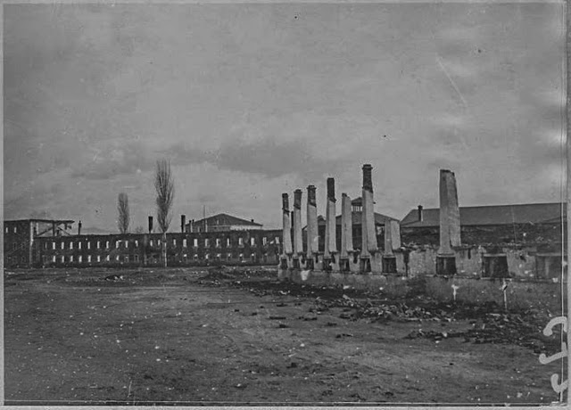 Near the ruins of the Red Army barrack.  Bitola, January 1917