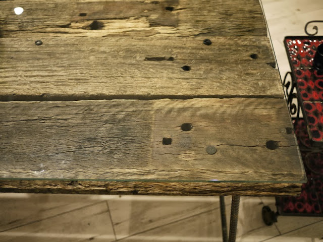 枕木テーブル ユーカリ 中古 スライス