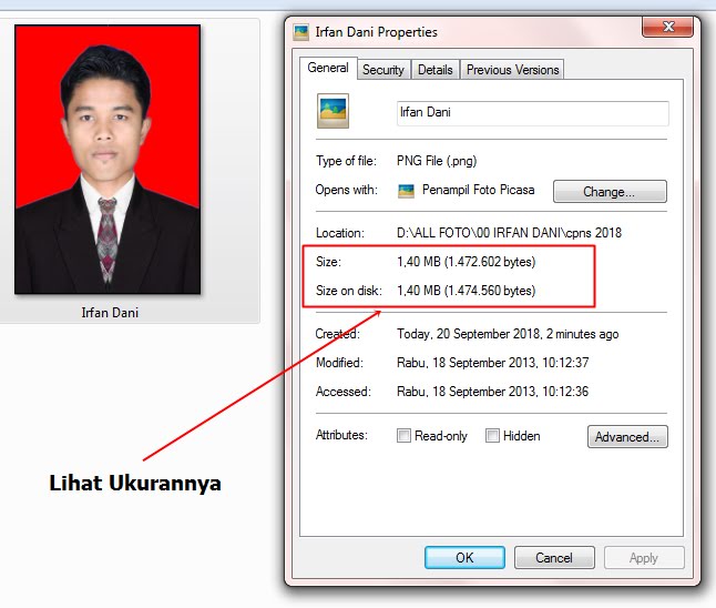Cara Memperkecil Ukuran File Photo Sesuai Dengan Syarat