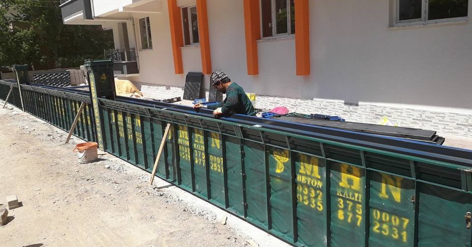 Beton perde duvar yapimi, Beton perde bahçe duvarı, Perde beton duvar