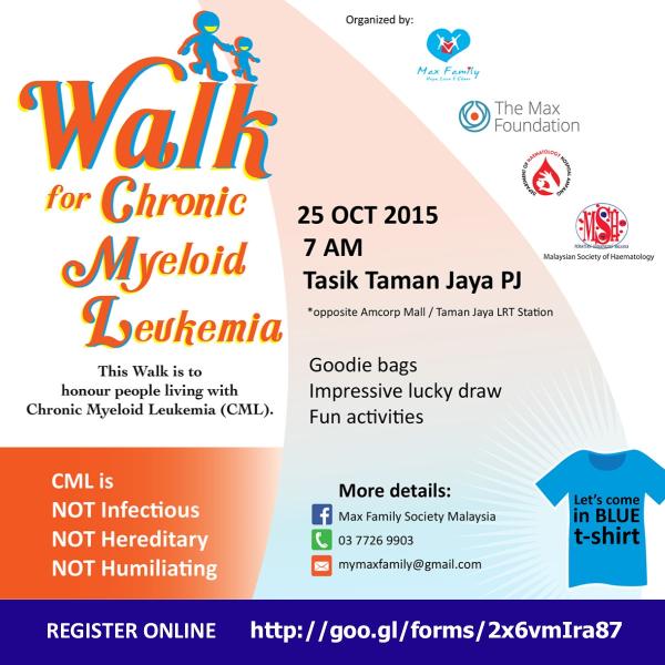 RUNNING WITH PASSION Walk For Chronic Myeloid Leukemia (CML) by Max Family