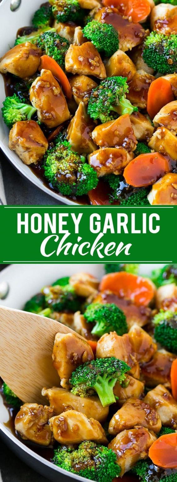 HONEY GARLIC CHICKEN STIR FRY
