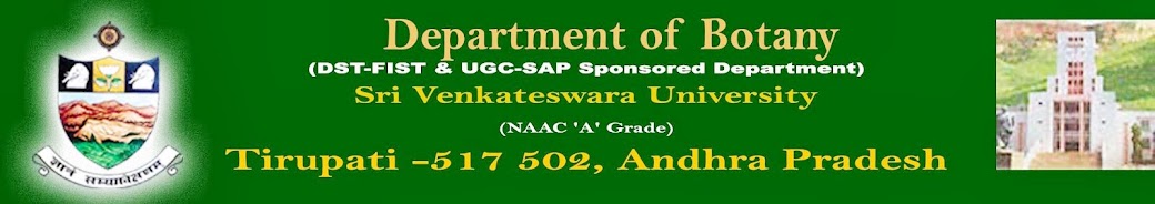 S V U Botany Home CONTACTS US