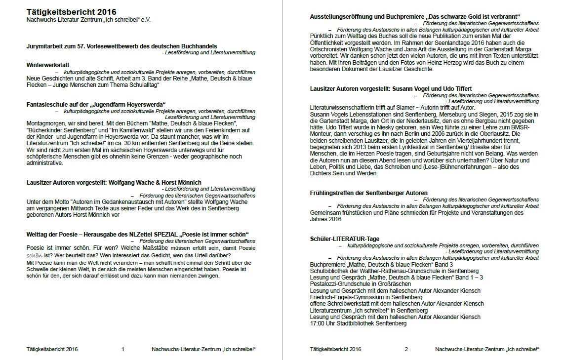 Nachwuchs Literatur Zentrum Ich Schreibe E V Marz 2018