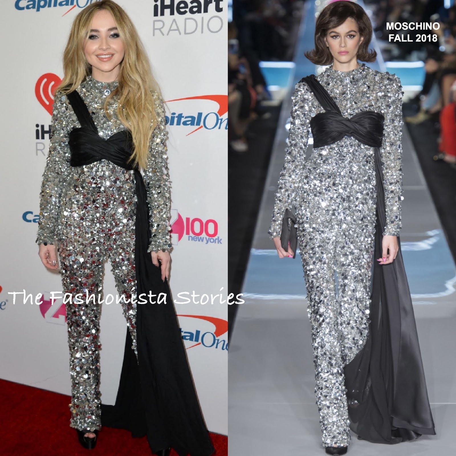 Sabrina Carpenter in Moschino at the 2018 Z100 Jingle Ball