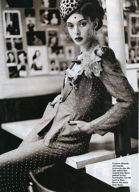  "Top 40s Fashion" Chrystelle Saint Louis Augustin by Mario Testino for Allure January 1995 