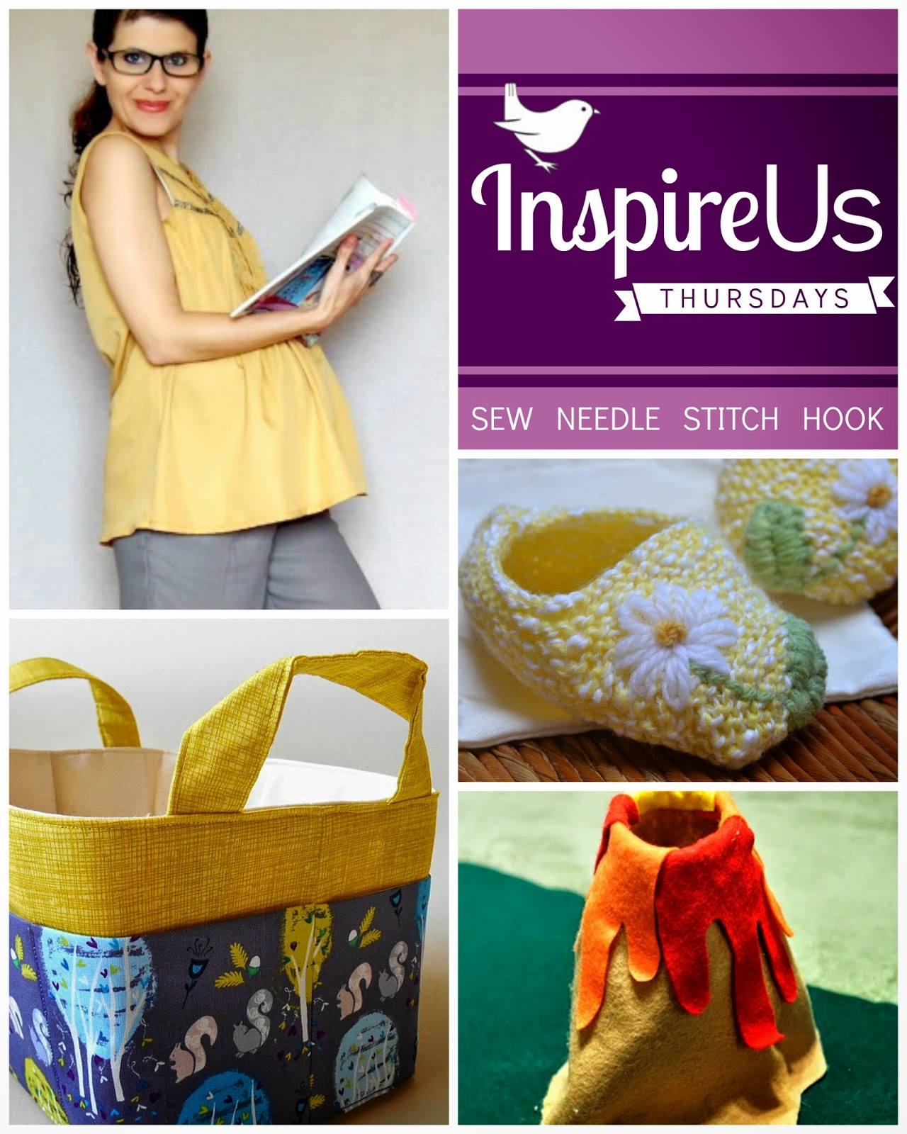Inspired Us Thursdays: Sew Needle Stitch Hook, a weekly link party of fiber arts. | The Inspired Wren