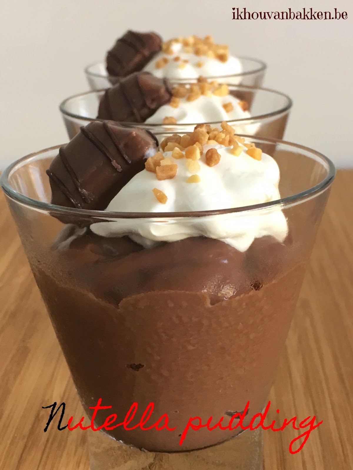 Ik hou van bakken Nutella pudding