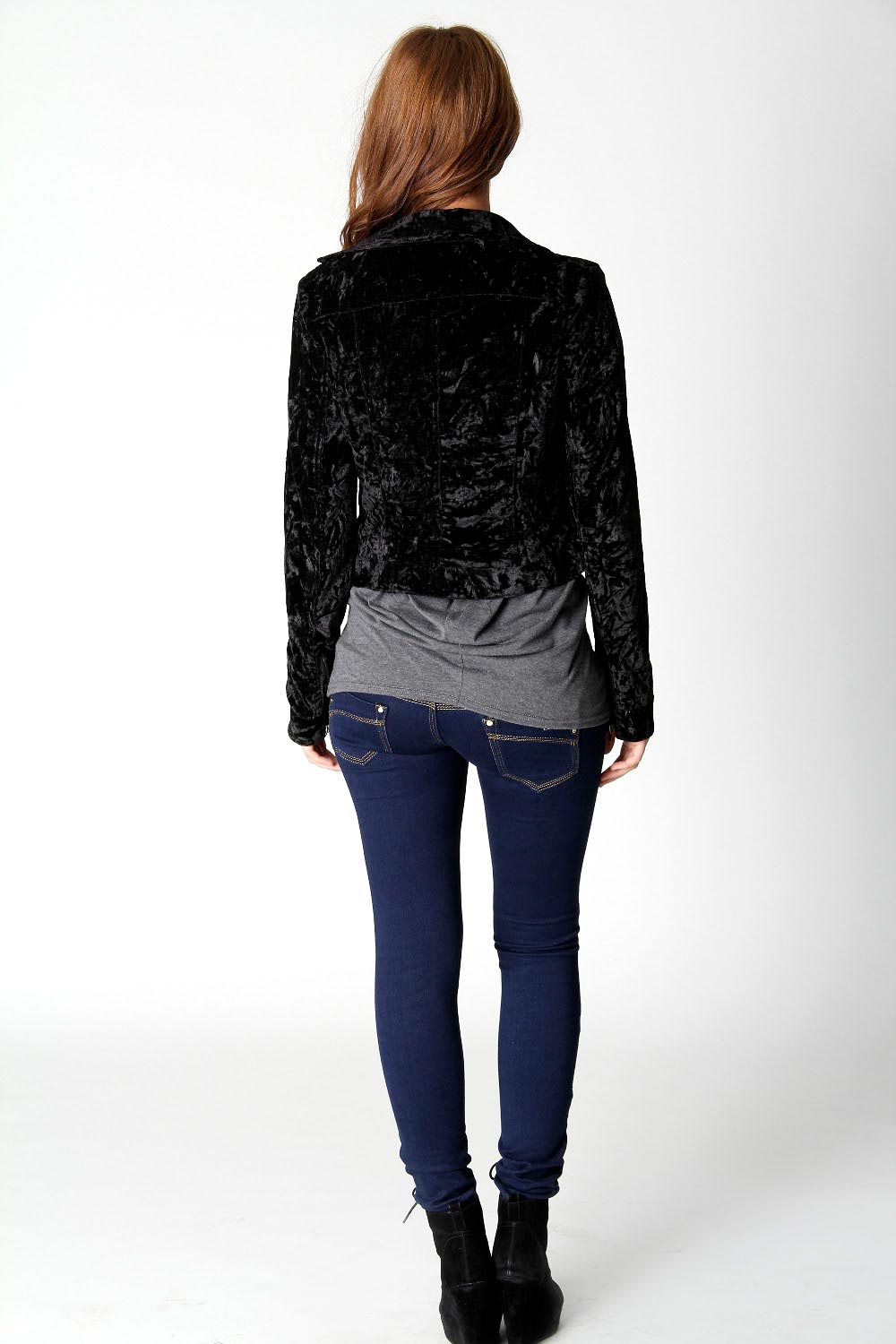 Women's Fashion Women's Black Velvet Jacket