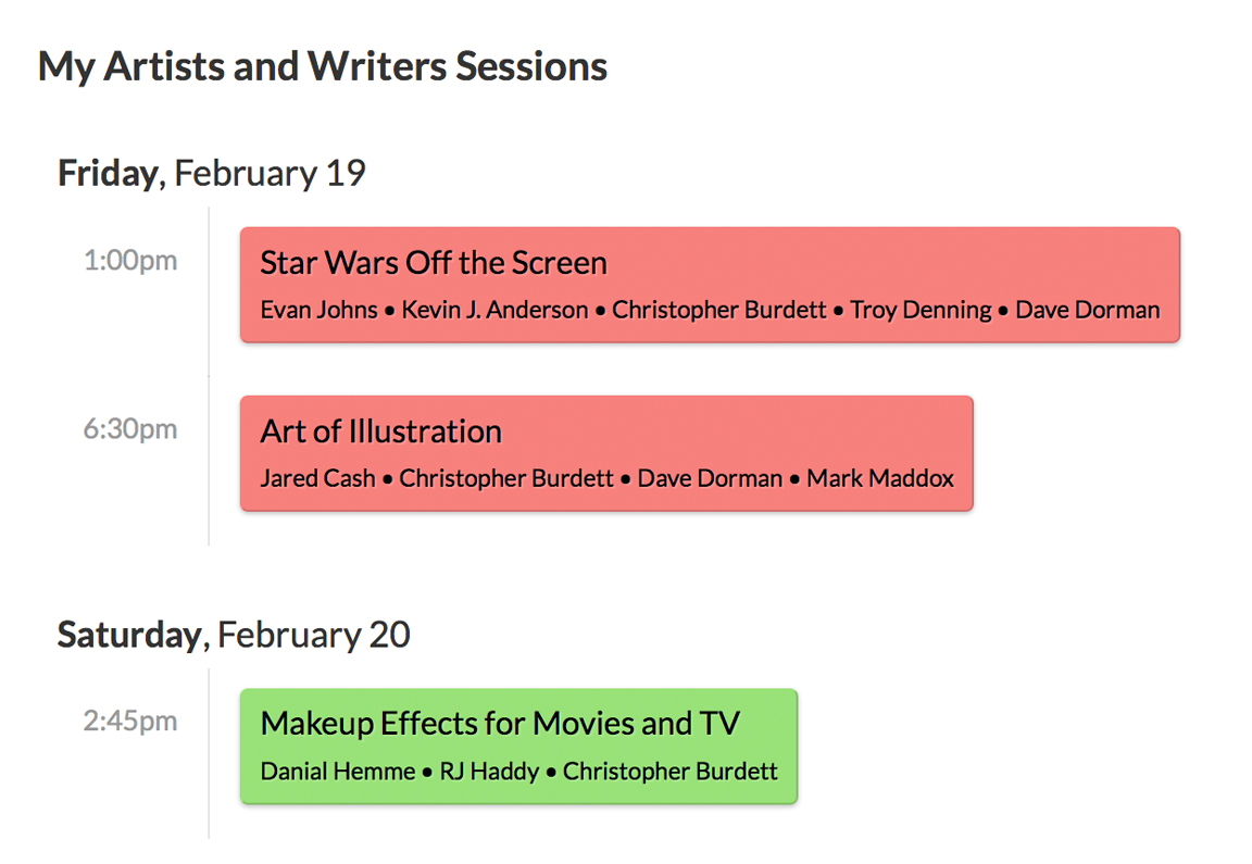 The DOODLES, DESIGNS, and aRT of CHRISTOPHER BURDETT Pensacon Panel