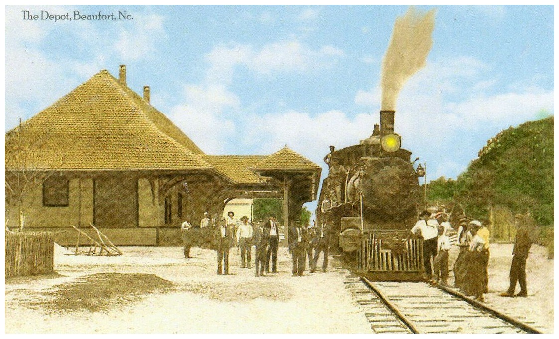 Beaufort North Carolina History 1907 Train Depot Yesterday and Today
