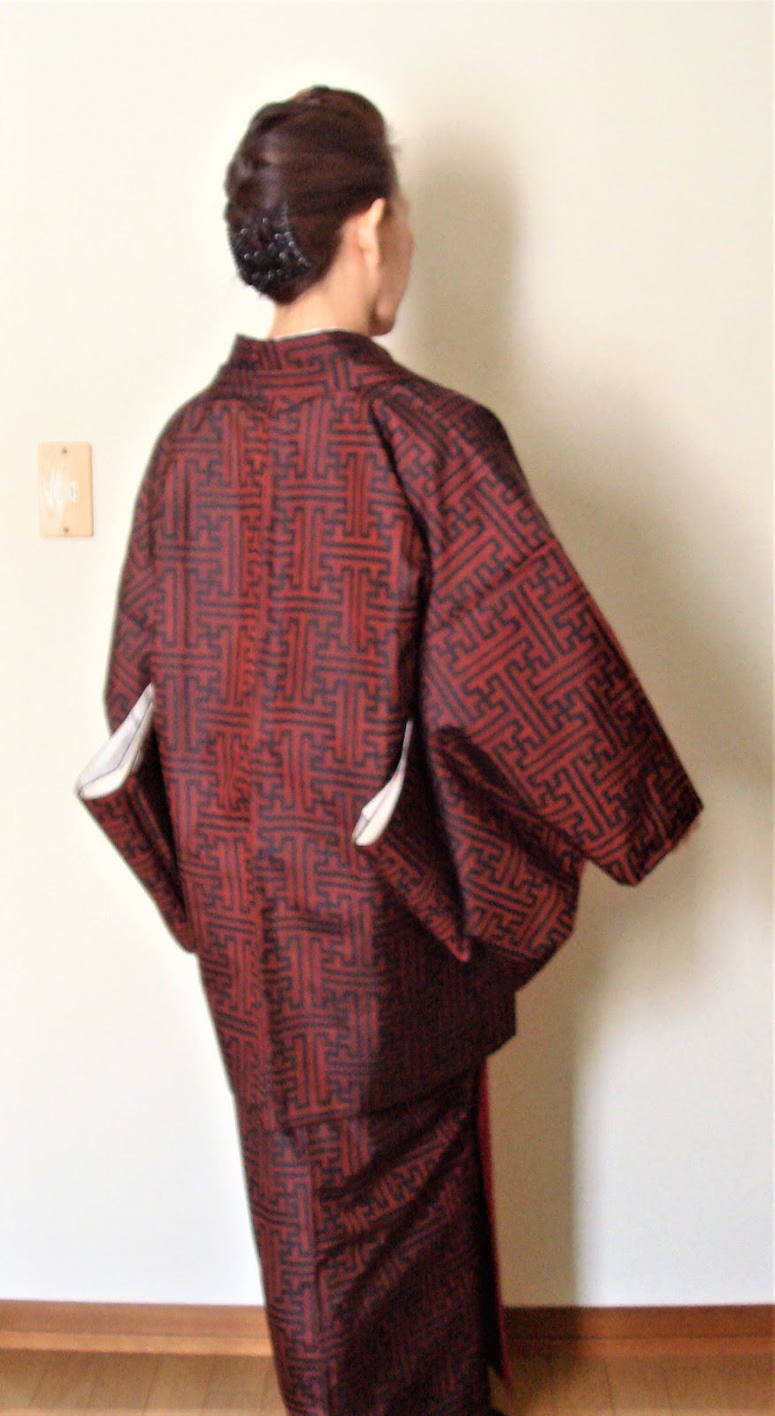 京都にて購入 みほちゃん様専用 男性 大島紬アンサンブル 長襦袢 羽織紐セット