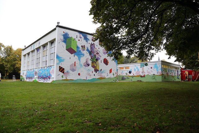 Italian Street Artist Etnik Paints a new Urban Art Mural in Dusseldorf, Germany. 3