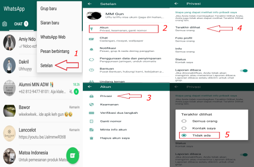 Cara Menghilangkan Status Online Whatsapp Agar Tidak Ada Terakhir Dilihatnya cara menghilangkan terakhir dilihat whatsapp