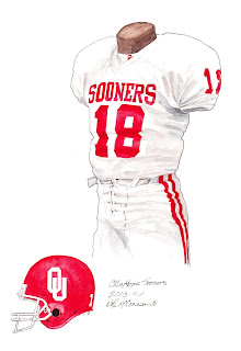 2003 University of Oklahoma Sooners football uniform original art for sale