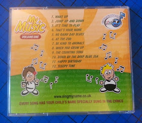 Sing My Name personalised children's music CD tracklist