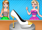 Elsa and Anna Shoe Decor