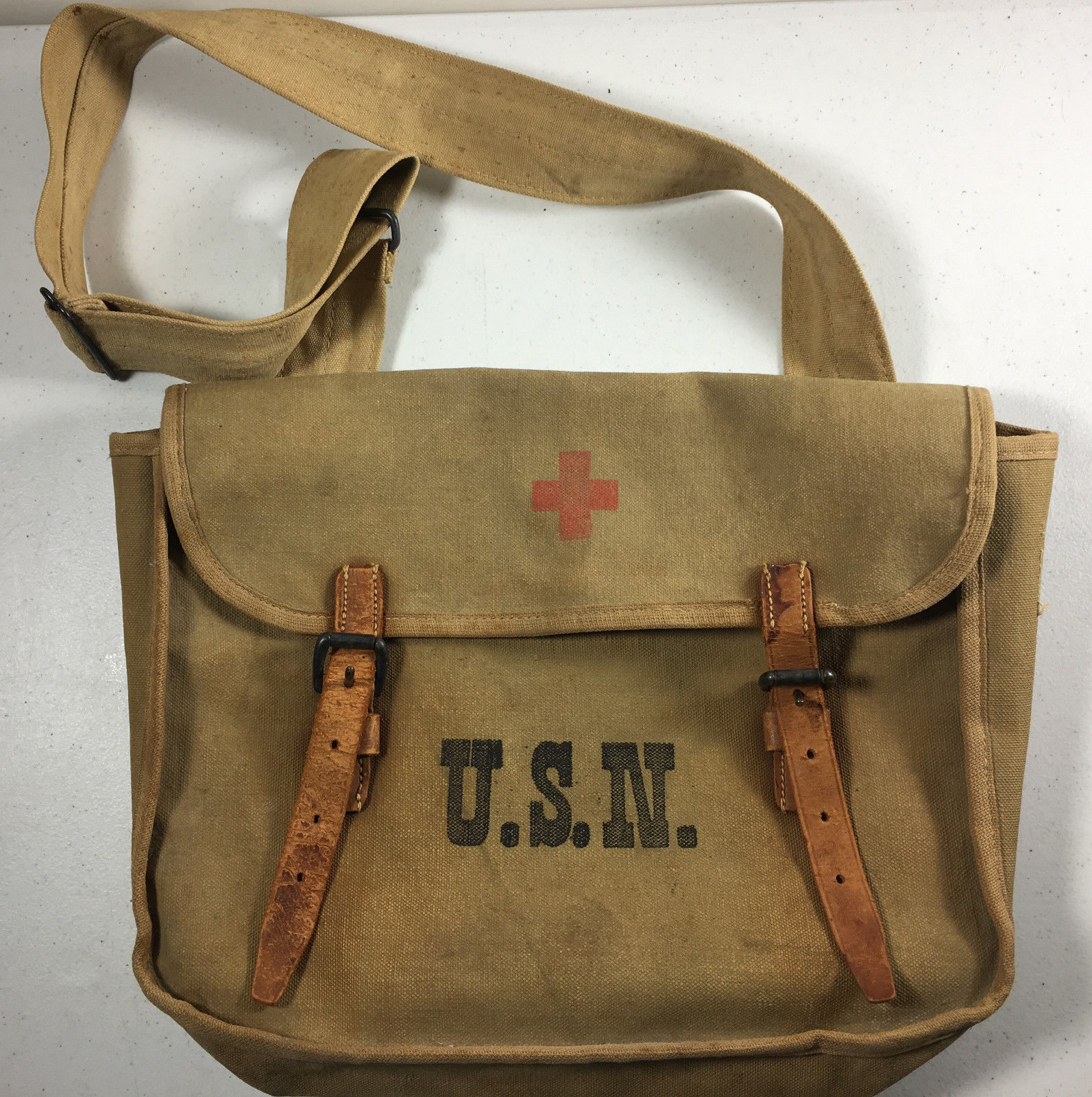 Marines In Forest Green WWI Great War US Navy Hospital Corps Pouch