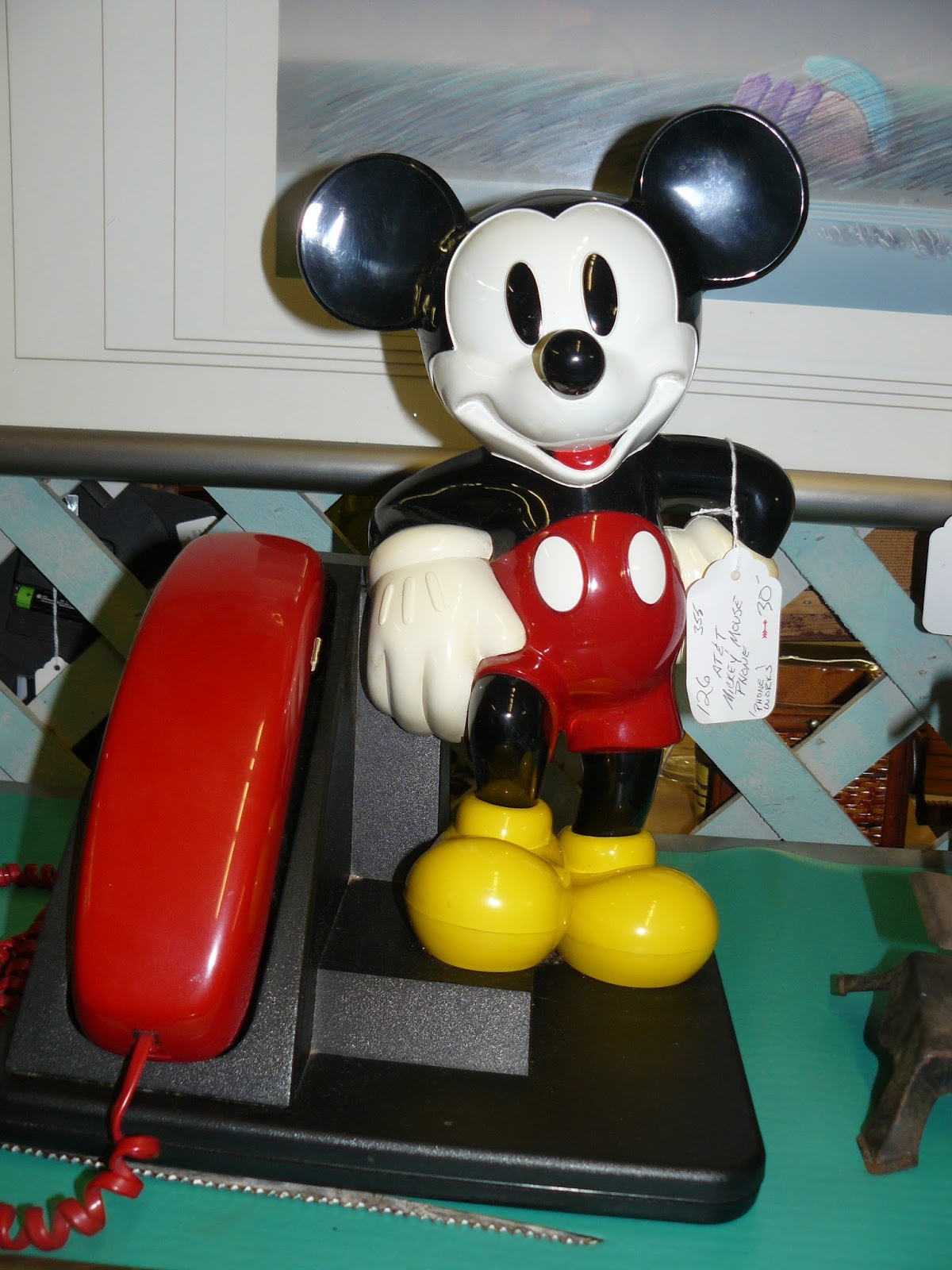 SCRANBERRY COOP Vintage Mickey Mouse Telephone, Walt Disney Phone, at