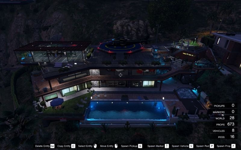 A True Boss Hollywood Mansion Franklin Safehouse Car Port Gta5 Gamesmods17