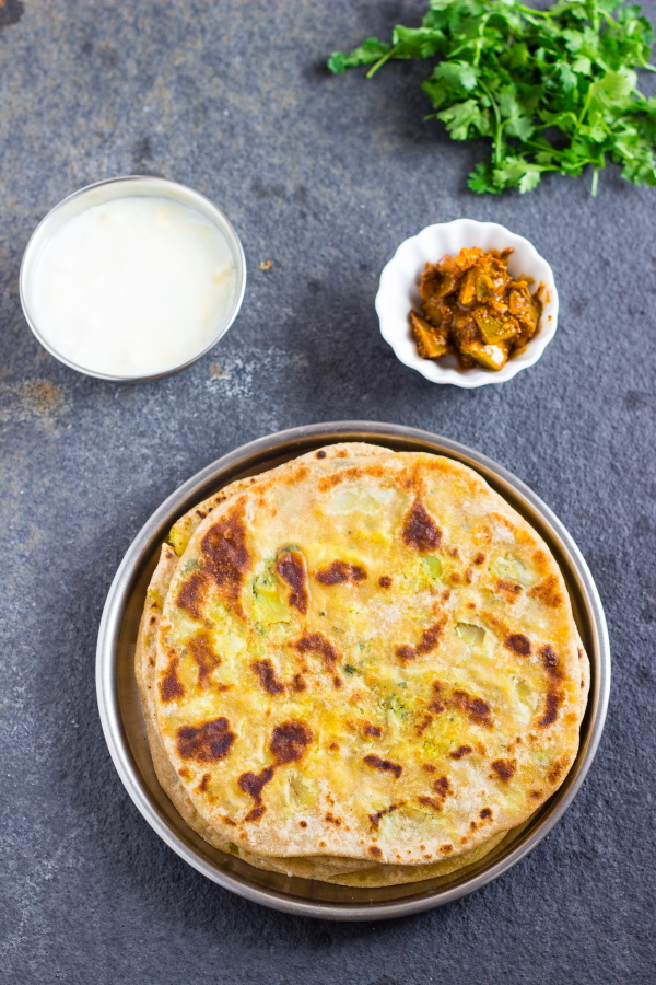 How to make shakharkand aloo cheese paratha recipe at www.oneteaspoonoflife.com