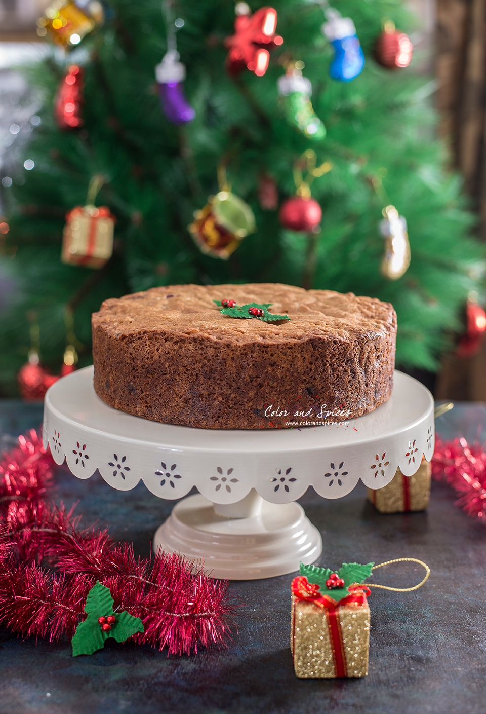 Gluten vegan cake fruitcake allergy christmas fruit Color and Spices: Christmas fruit cake..