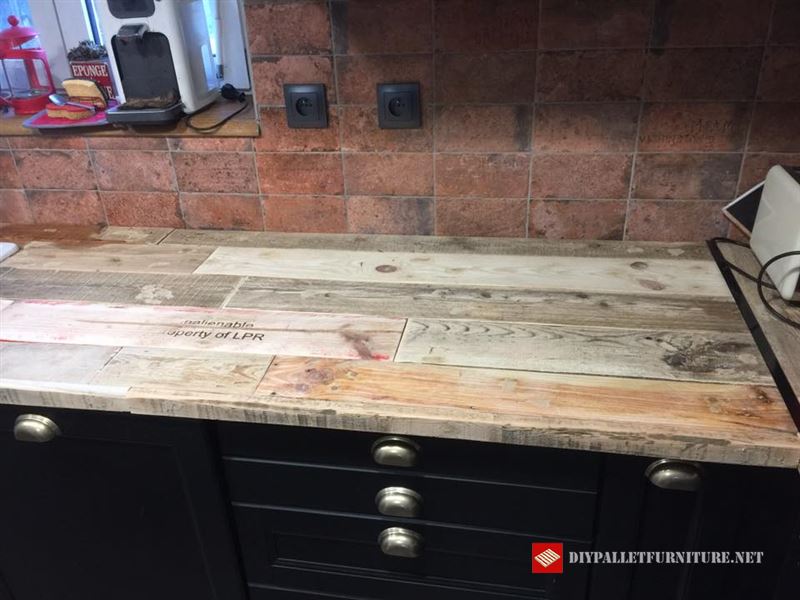 Mueblesdepalets.net: Encimera de cocina hecha con palets