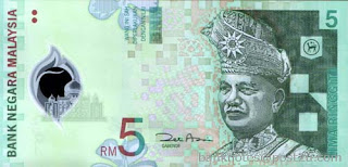 RM5, 5 Ringgit, Ringgit Malaysia, Duit, Wang