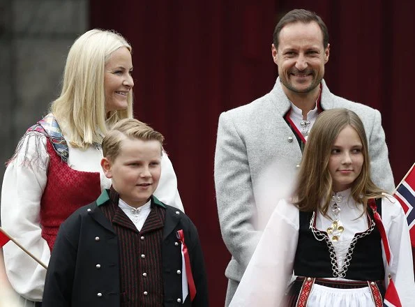 Crown Prince Haakon, Crown Princess Mette-Marit, Princess Ingrid Alexandra and Prince Sverre Magnus attended the Children's Parade