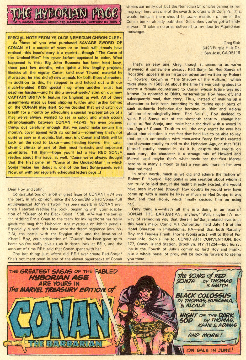 Conan the Barbarian (1970) Issue #78 #90 - English 20