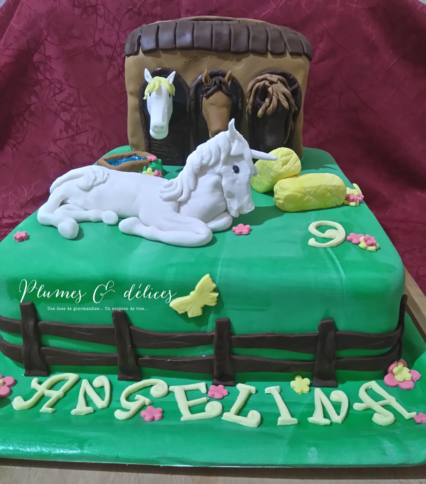 Plumes & Délices: gâteaux anniversaire chevaux / horse cake
