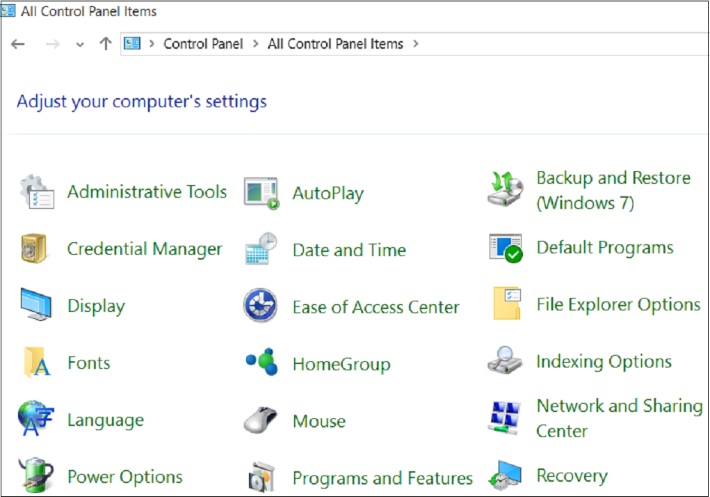 find control panel in windows 10 find control panel in windows 10