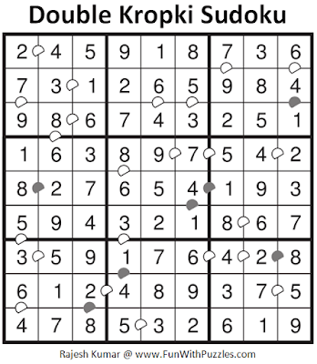 Answer of Double Kropki Sudoku Puzzle (Daily Sudoku League #217)