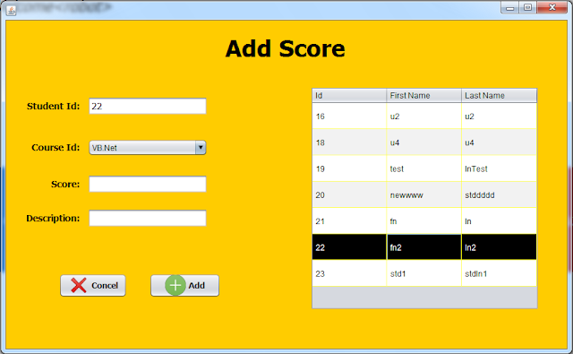 add score to student