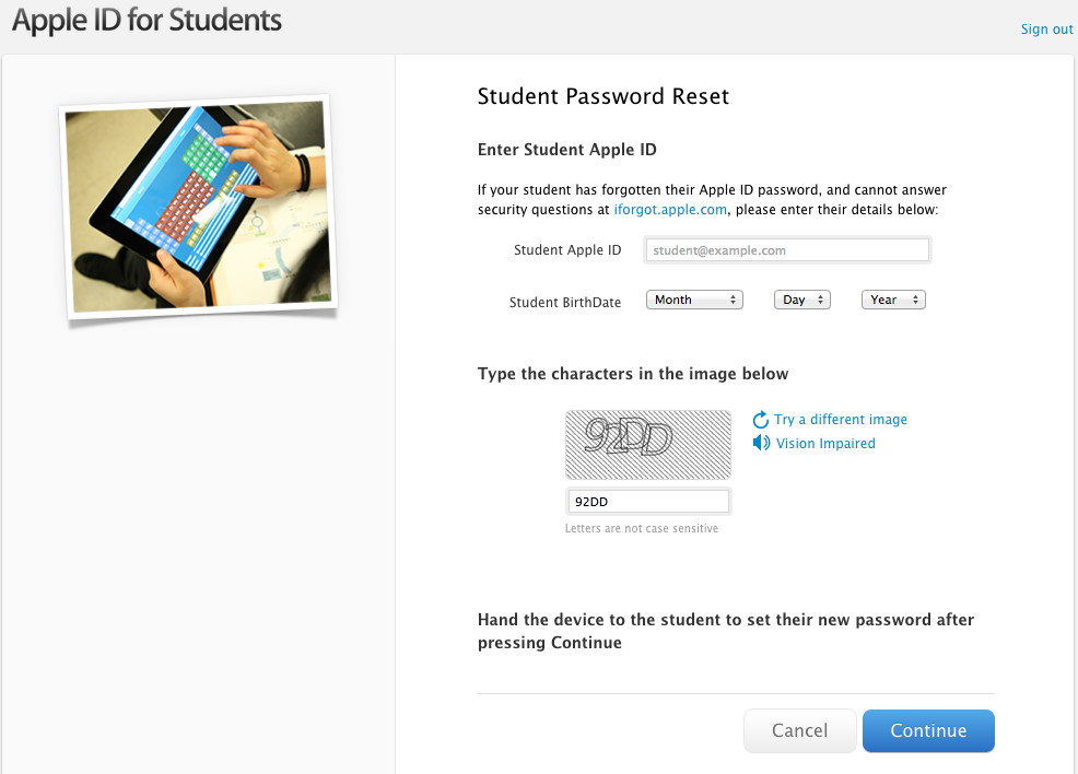 iPads in CPS Changing Passwords for Student Apple IDs