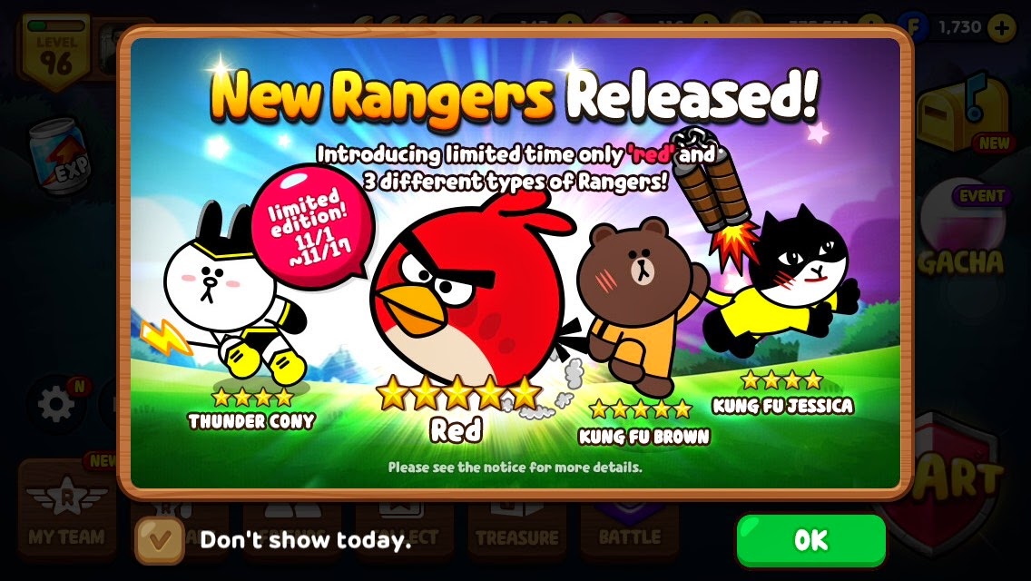 Rangers Terbaru di Bulan November - Line Rangers Indonesia