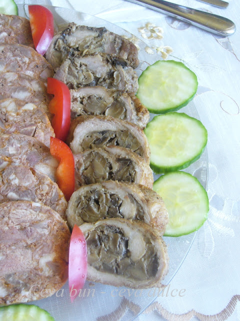 Rulada de porc cu ciuperci