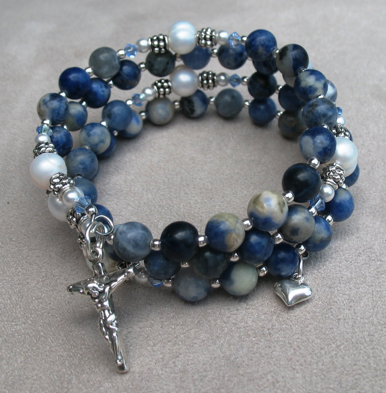 Ave Momma Five Decade Rosary Wrap Bracelets