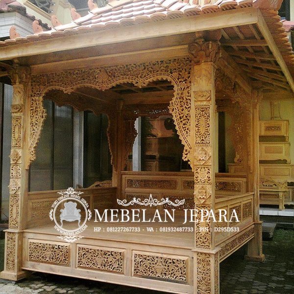 Gazebo Jati Jepara Ukir 3 Dimensi - Mentahan Gazebo Jati Jepara Ukir 3 Dimensi - Mentahan