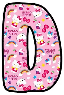 Abecedario de Hello Kitty en Fondo Rosa. Pink Alphabet with Hello Kitty.